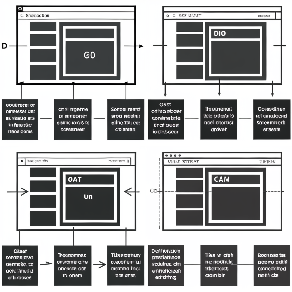 website design layout sample with lines and boxes